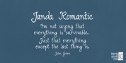 Janda Romantic font download