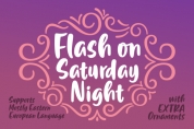 Flash on Saturday Night font download