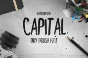 Capital Dry Brush font download