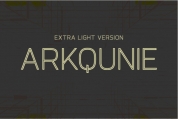 Arkqunie Outline Extra Light font download