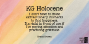 KG Holocene font download