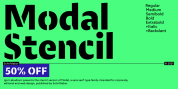 Modal Stencil font download