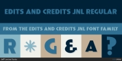 Edits and Credits JNL font download