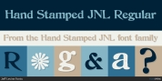 Hand Stamped JNL font download