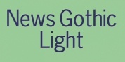 News Gothic Light font download