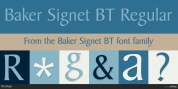 Baker Signet BT font download