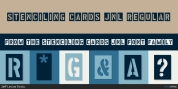 Stenciling Cards JNL font download