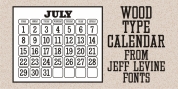 Wood Type Calendar JNL font download