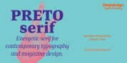 Preto Serif font download