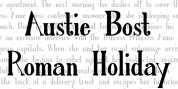 Austie Bost Roman Holiday Solid font download