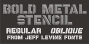 Bold Metal Stencil JNL font download