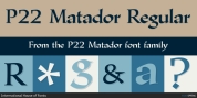 P22 Matador font download