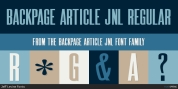 Backpage Article JNL font download