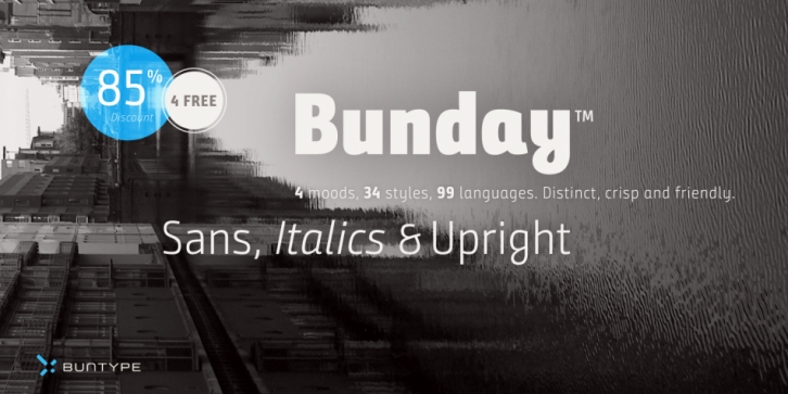 Bunday Sans font preview