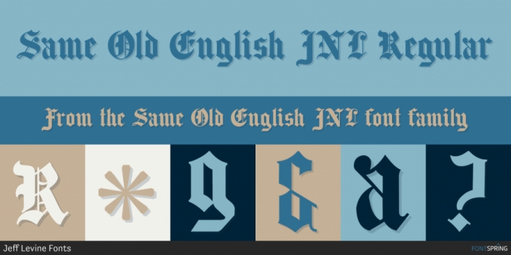 Same Old English JNL font preview