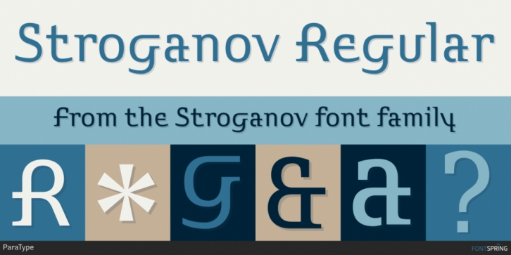 Stroganov font preview
