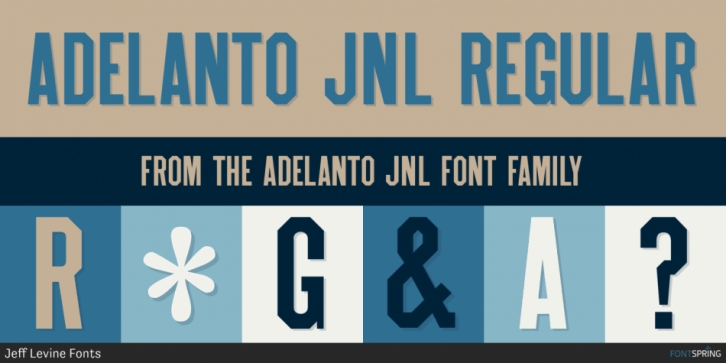 Adelanto JNL font preview