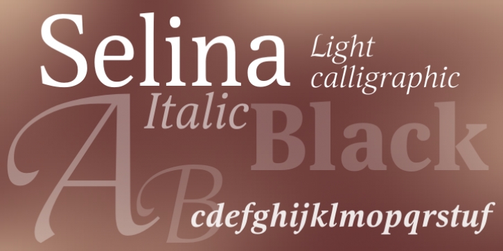 Selina font preview