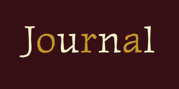 Journal font preview
