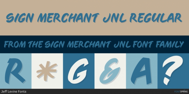 Sign Merchant JNL font preview