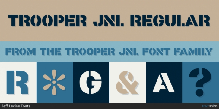 Trooper JNL font preview