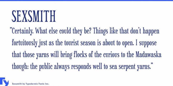 Sexsmith font preview