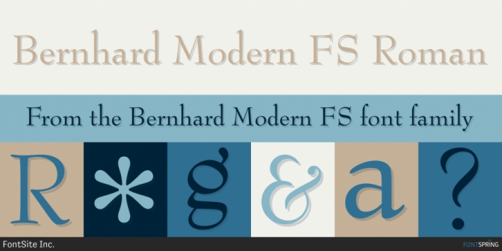Bernhard Modern FS font preview