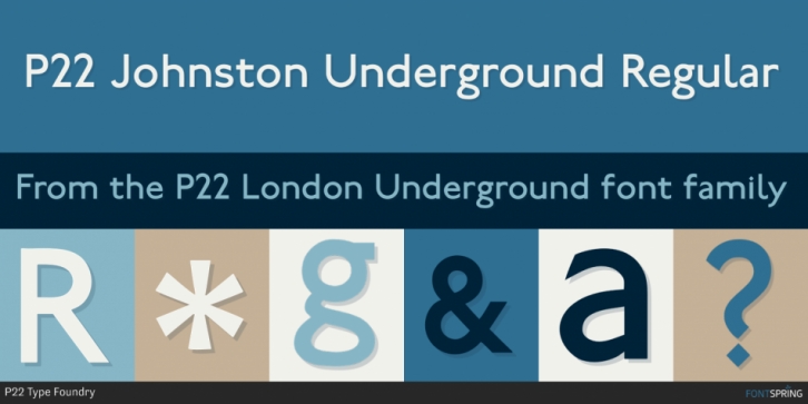 P22 London Underground font preview