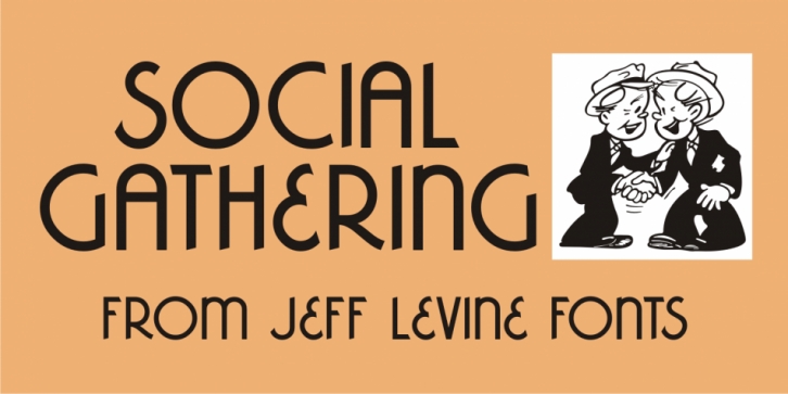 Social Gathering JNL font preview