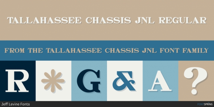 Tallahassee Chassis JNL font preview