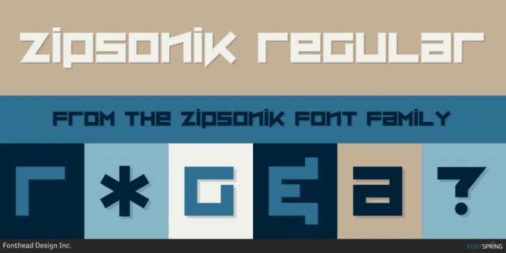 ZipSonik font preview