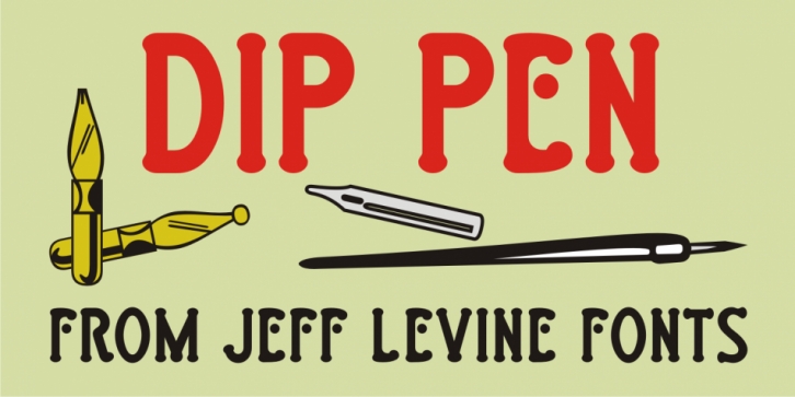 Dip Pen JNL font preview