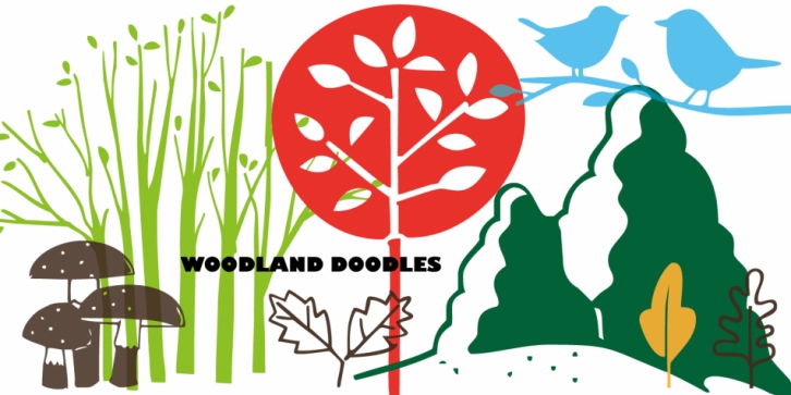 Woodland Doodles font preview