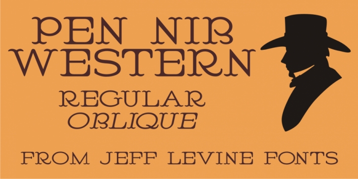 Pen Nib Western JNL font preview