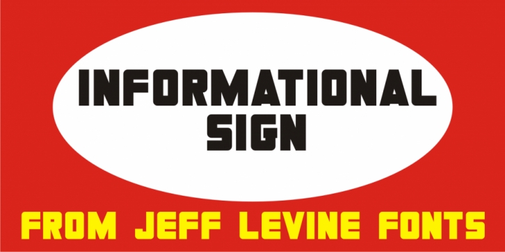 Informational Sign JNL font preview
