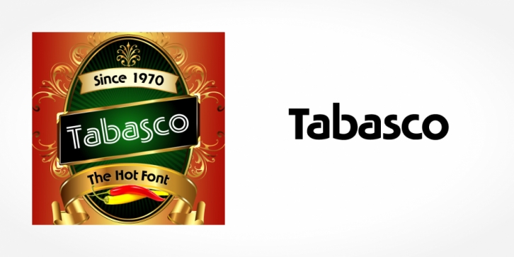 Tabasco font preview