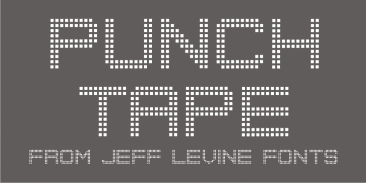 Punch Tape JNL font preview