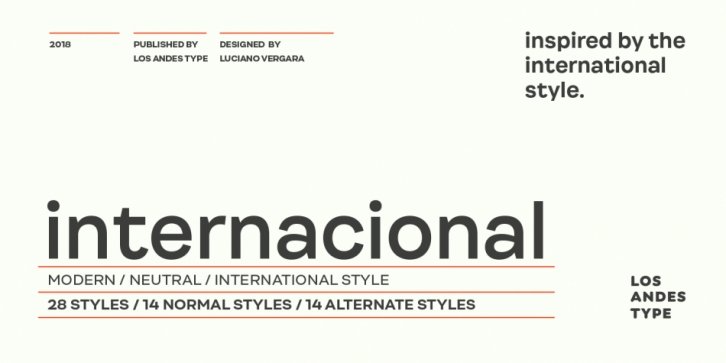 Internacional font preview