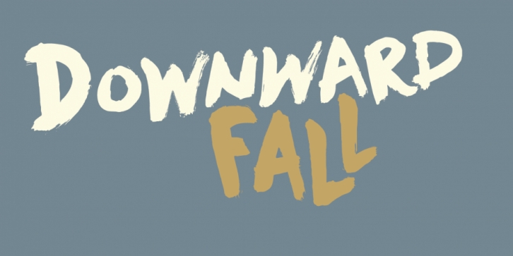Downward Fall font preview
