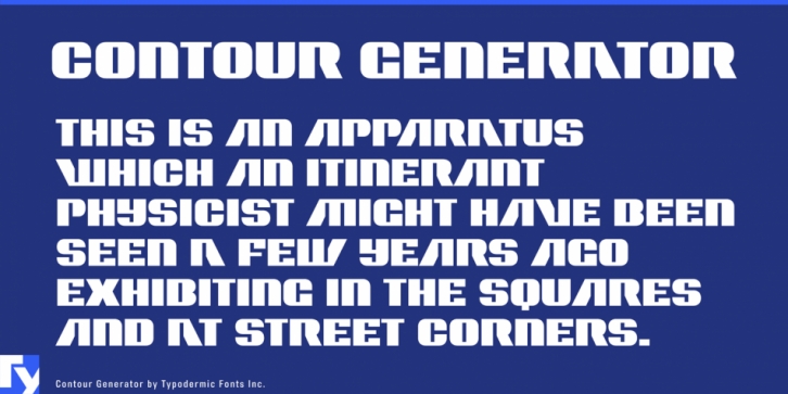 Contour Generator font preview