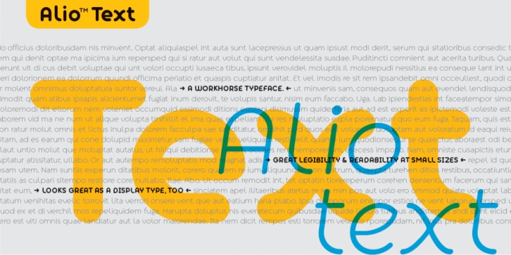 Alio Text font preview