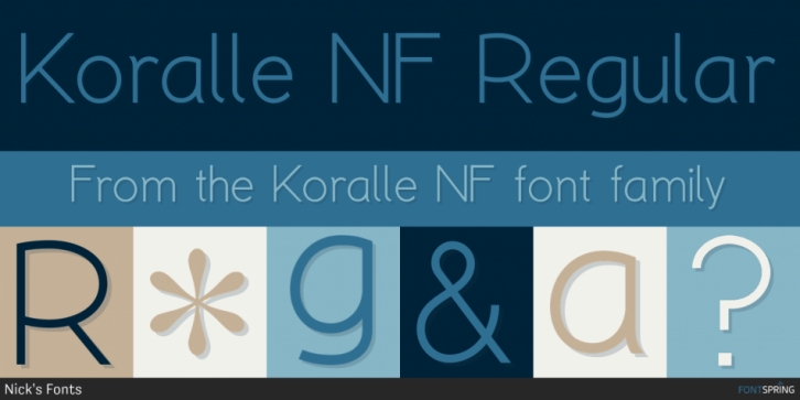 Koralle NF font preview