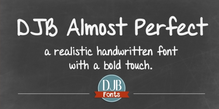 DJB Almost Perfect font preview