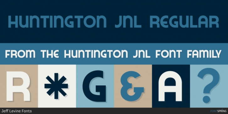 Huntington JNL font preview