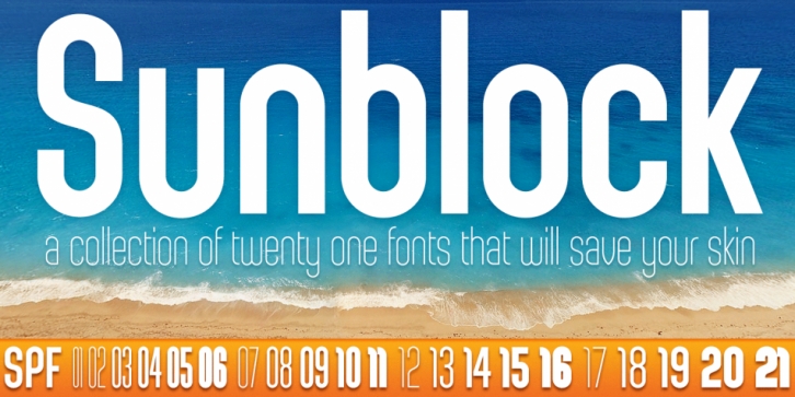 Sunblock Pro font preview