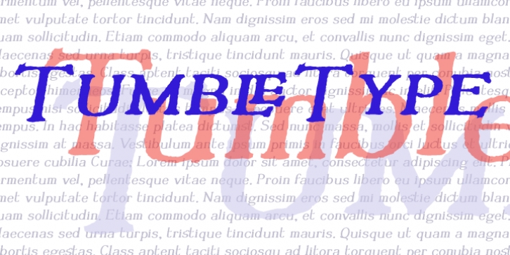 Tumbletype font preview