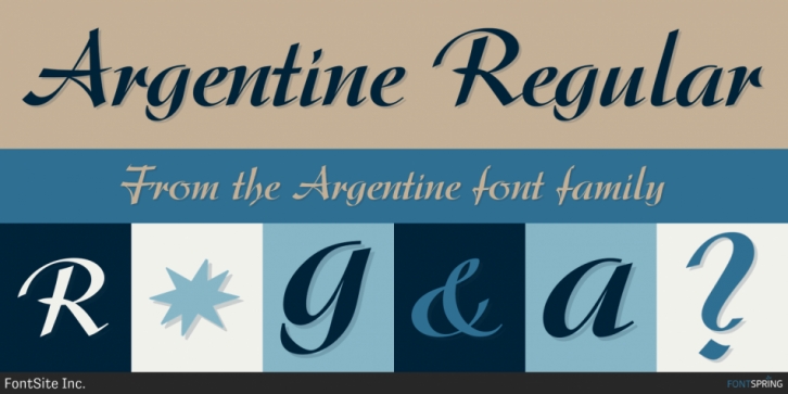 Argentine font preview