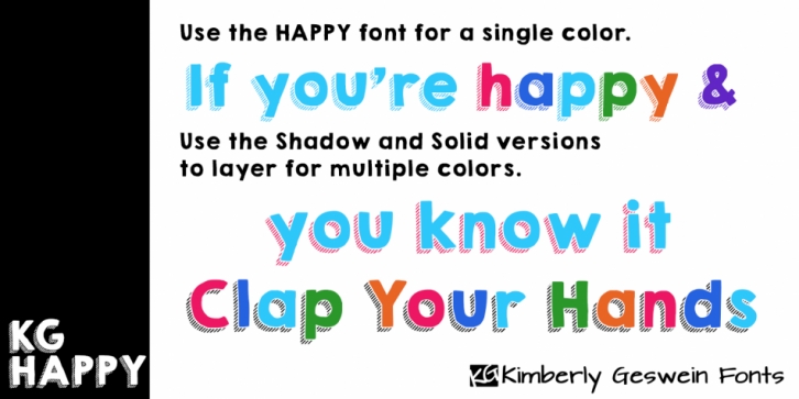 KG HAPPY font preview