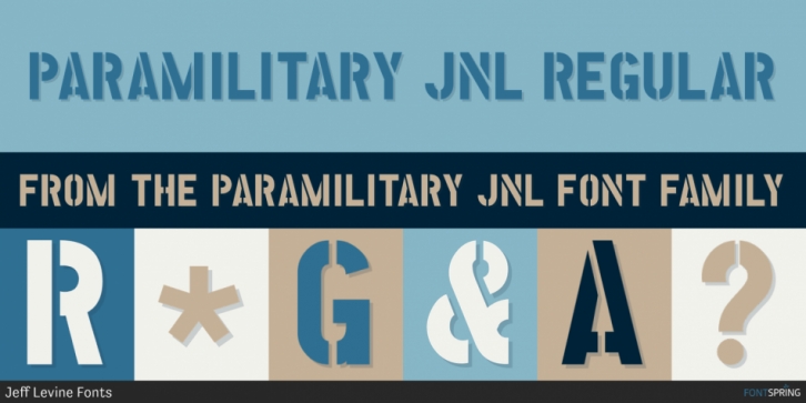 Paramilitary JNL font preview