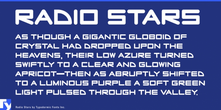 Radio Stars font preview